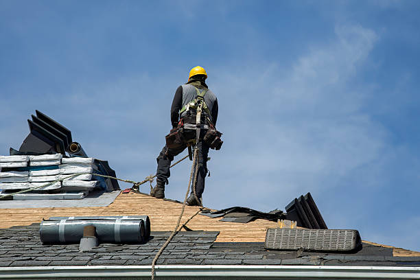 Professional Gutter Installation technician working in Loysburg, PA